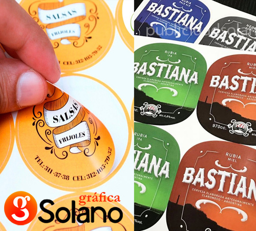 Impresión adhesivas stickers full color - Publicocos